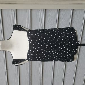 NWT Madewell Polka Dot Ruffle Racerback Tank Top with Button Front